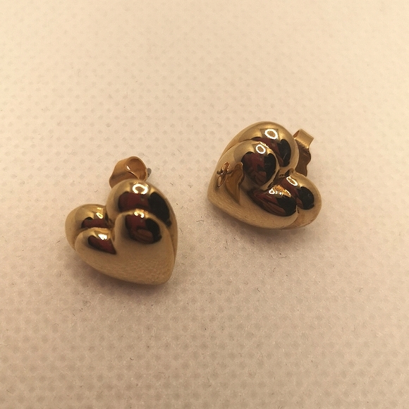 Vintage heart studs - Picture 2 of 4